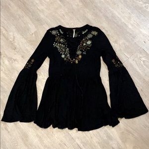 Free People block bell sleeve tunic